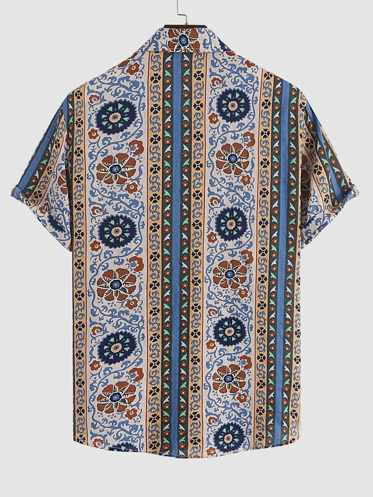 Vintage Ethnic Printed Shirts for Men