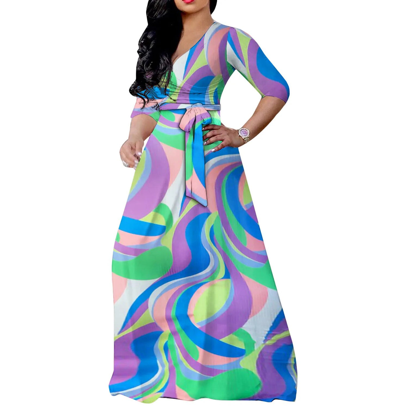 Elegant Style Dress Summer Print Bodycon