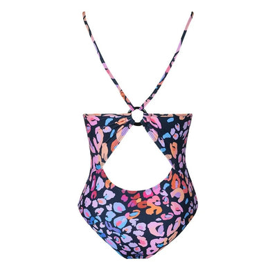 Print O-Ring One-Piece Swimsuit For Women