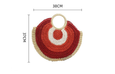 Round Paper Rope Straw Woven Bag