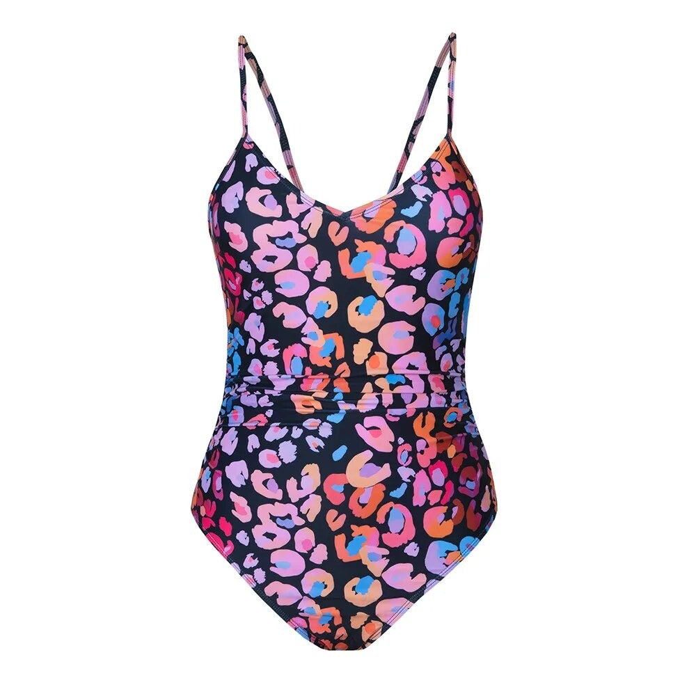 Print O-Ring One-Piece Swimsuit For Women
