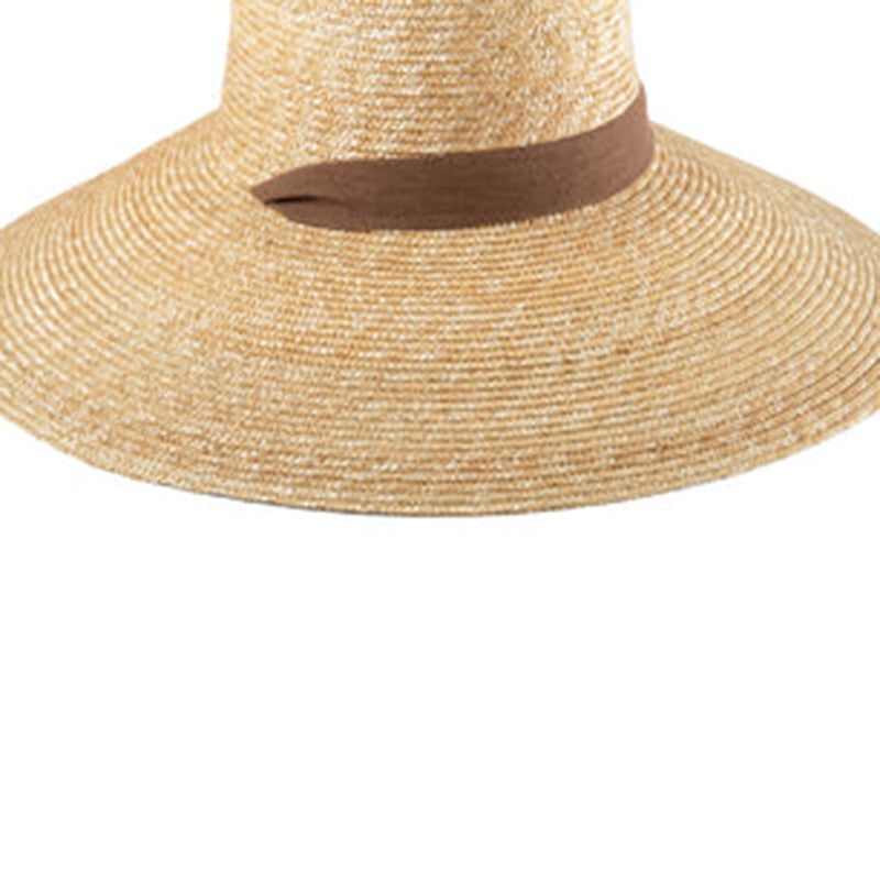 New Wide Brim Beach Hats With Neck Tie