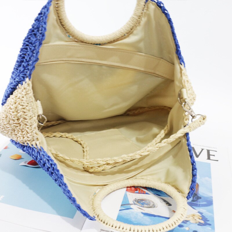 Round Paper Rope Straw Woven Bag