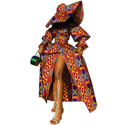 African Dress with Sun Hat